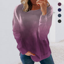 Laden Sie das Bild in den Galerie-Viewer, Sweatshirt mit Rundhalsausschnitt und Farbverlauf