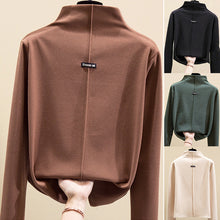 Laden Sie das Bild in den Galerie-Viewer, Fleece T-Shirt mit halbhochen Rollkragen