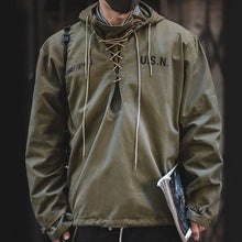 Laden Sie das Bild in den Galerie-Viewer, Vintage-Hoodie mit Schnüren