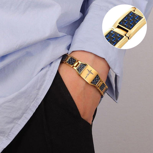 Kohlefaser-Magnet-Titan-Stahl-Armband