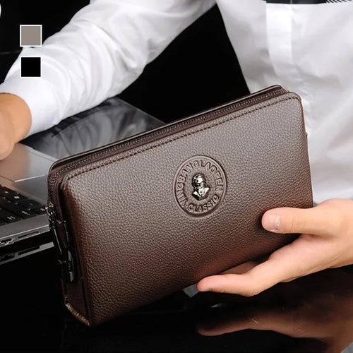 Diebstahlsichere Herrenhandtasche mit Zahlenschloss