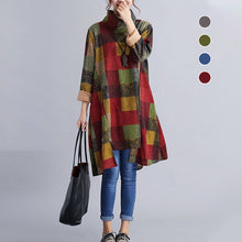 Laden Sie das Bild in den Galerie-Viewer, Unregelmäßiges Kleid mit Rollkragen für Damen