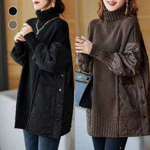 Patchwork schicker Strickpullover