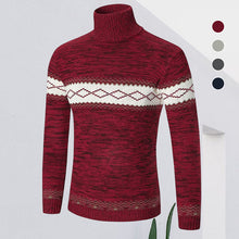 Laden Sie das Bild in den Galerie-Viewer, Modischer Einfacher Strickpullover mit Rautenmuster für Herren