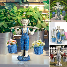 Laden Sie das Bild in den Galerie-Viewer, Kleines Mädchen Blumentopf Ornament