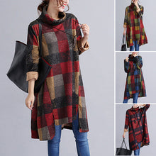 Laden Sie das Bild in den Galerie-Viewer, Unregelmäßiges Kleid mit Rollkragen für Damen