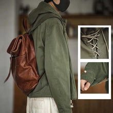 Laden Sie das Bild in den Galerie-Viewer, Vintage-Hoodie mit Schnüren