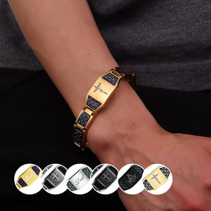 Kohlefaser-Magnet-Titan-Stahl-Armband