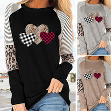 Laden Sie das Bild in den Galerie-Viewer, Langärmeliges Lässiges T-Shirt mit Rundhalsausschnitt