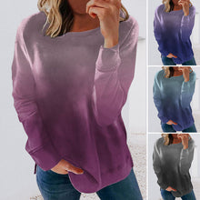 Laden Sie das Bild in den Galerie-Viewer, Sweatshirt mit Rundhalsausschnitt und Farbverlauf