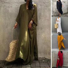 Laden Sie das Bild in den Galerie-Viewer, Einfarbiges Lockeres Urlaubskleid