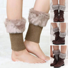 Laden Sie das Bild in den Galerie-Viewer, Damen Warme Stiefelüberzüge mit Pelzbesatz