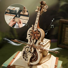 Laden Sie das Bild in den Galerie-Viewer, Vorverkauf 15 Tage - Zusammengebaute Cello-Spieluhr aus Holz