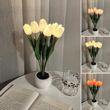 Laden Sie das Bild in den Galerie-Viewer, LED-Tulpen-Nachtlicht-Blumen-Tischlampe