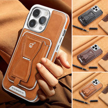 Laden Sie das Bild in den Galerie-Viewer, Luxuriöse magnetische Handytasche aus Leder