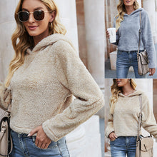 Laden Sie das Bild in den Galerie-Viewer, Einfacher Modischer Kapuzenpullover aus Doppelseitigem Vlies