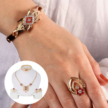 Laden Sie das Bild in den Galerie-Viewer, Vierteiliges Schmuckset aus Legierung