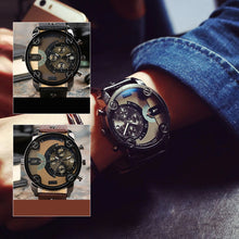 Laden Sie das Bild in den Galerie-Viewer, Stylische Herrenuhr mit großem Zifferblatt und Stahlband