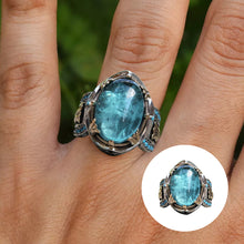 Laden Sie das Bild in den Galerie-Viewer, Luxuriöser Gravierter Saphirring