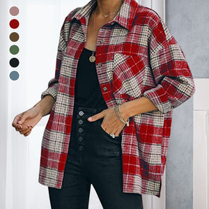 Tweed Karierte Jacke