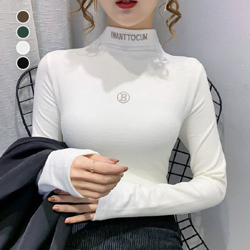 Warmer Langärmeliger Halbrollkragenpullover  für Damen