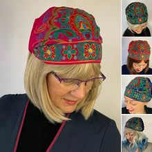 Laden Sie das Bild in den Galerie-Viewer, Besticktes Kopftuch im Ethno-Stil