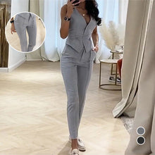 Laden Sie das Bild in den Galerie-Viewer, Temperament schmale Taille sexy Weste Bleistifthose zweiteiliges Set