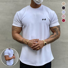Laden Sie das Bild in den Galerie-Viewer, Elastisches Sport-T-Shirt aus reiner Baumwolle