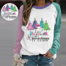 Laden Sie das Bild in den Galerie-Viewer, Farbe-Block Weihnachtsbaum T-Shirt