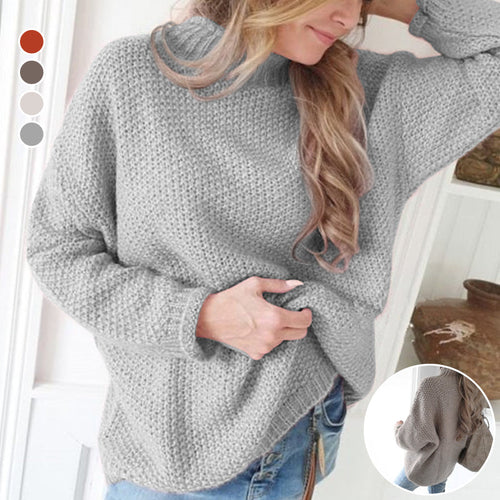 Strickpullover mit halbem Rollkragen für Damen