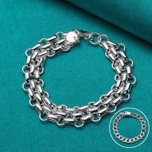 Laden Sie das Bild in den Galerie-Viewer, Doppelkettiges kariertes Knopfarmband