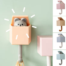 Laden Sie das Bild in den Galerie-Viewer, Niedliche Katze Schlüsselhaken Wanddekoration