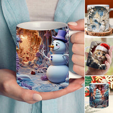 Laden Sie das Bild in den Galerie-Viewer, Weihnachtliche 3D-Tasse aus Keramik
