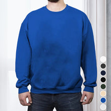 Laden Sie das Bild in den Galerie-Viewer, Lässiger Lockerer Einfarbiger Fleecepullover mit Rundhalsausschnitt