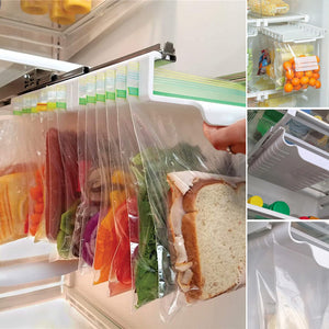 Aufbewahrungsbügel für versiegelte Beutel im Kühlschrank