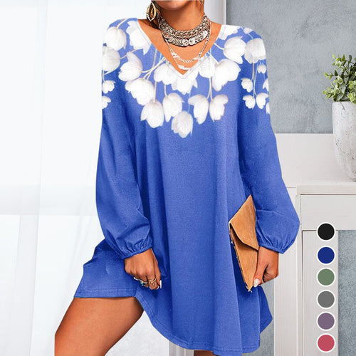 Sexy bedrucktes Strickkleid für Damen