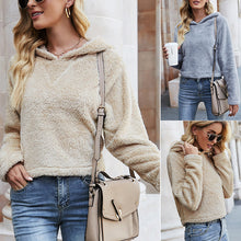 Laden Sie das Bild in den Galerie-Viewer, Einfacher Modischer Kapuzenpullover aus Doppelseitigem Vlies