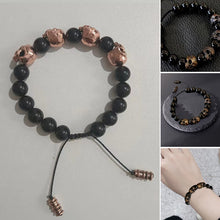 Laden Sie das Bild in den Galerie-Viewer, Obsidian Schädel Armband