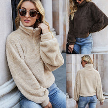 Laden Sie das Bild in den Galerie-Viewer, Dickes Sweatshirt mit Stehkragen