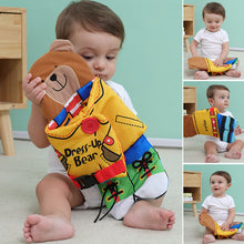 Laden Sie das Bild in den Galerie-Viewer, Bear Dressing Baby Multifunktionales Stoffbuch