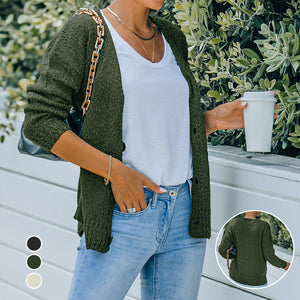 Strickjacke mit V-Ausschnitt