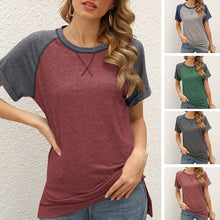 Laden Sie das Bild in den Galerie-Viewer, Lässiges lockeres kurzärmliges T-Shirt für Damen
