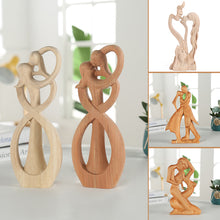 Laden Sie das Bild in den Galerie-Viewer, Kreative Moderne Paar-Holzstatue