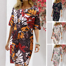Laden Sie das Bild in den Galerie-Viewer, Klassisches Mode-Blumenkleid