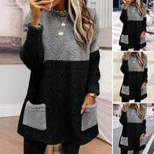 Laden Sie das Bild in den Galerie-Viewer, Pocket Veloursleder Sweatshirt