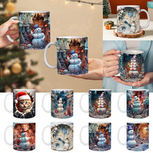 Laden Sie das Bild in den Galerie-Viewer, Weihnachtliche 3D-Tasse aus Keramik