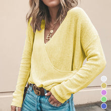 Laden Sie das Bild in den Galerie-Viewer, Eleganter Pullover mit V-Ausschnitt