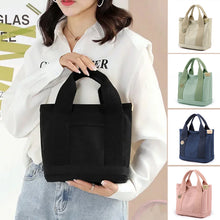 Laden Sie das Bild in den Galerie-Viewer, Handtasche aus Segeltuch mit großem Fassungsvermögen