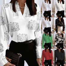 Laden Sie das Bild in den Galerie-Viewer, Locker bedrucktes Hemd mit V-Ausschnitt