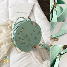 Laden Sie das Bild in den Galerie-Viewer, Runde Handtaschen aus PU-Leder mit weicher Spitze